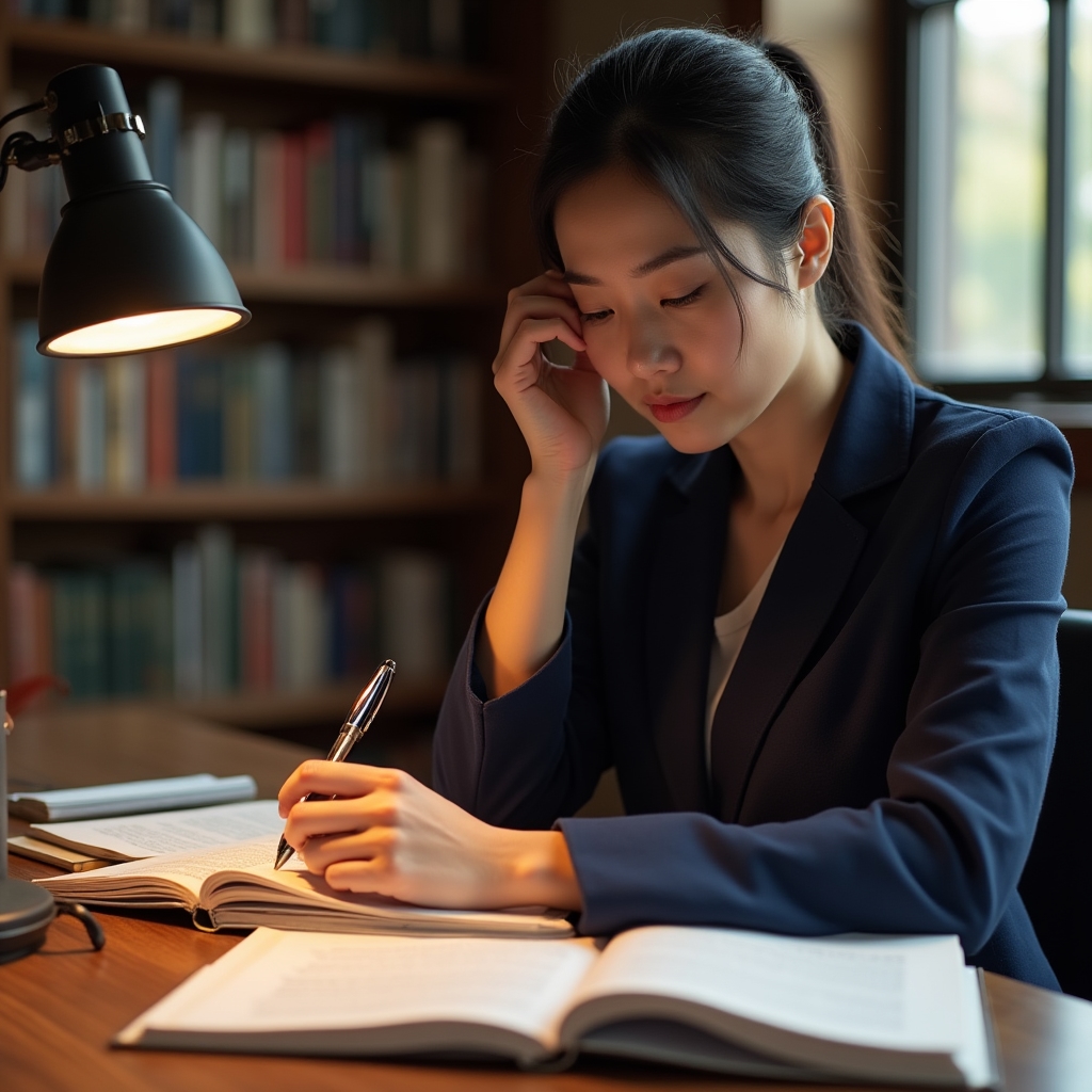 Livres de nutrition ouverts sur une table avec des notes manuscrites, lumière naturelle tamisée, atmosphère studieuse